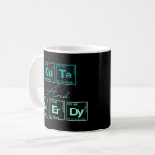 Niedlich und Nerdy geschrieben in Elementen des Pe Kaffeetasse (Vorderseite Links)