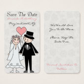 Niedlich und originell Save the Date (Vorne & Hinten)