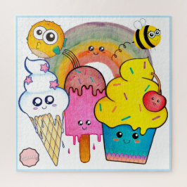 Niedlich und Phantastisch, Kawaii farbenfroher Car Puzzle