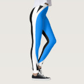 Niedlich und sexy Blau Weiß und Schwarz Leggings (Rechts)