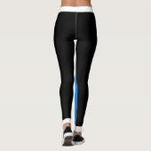 Niedlich und sexy Blau Weiß und Schwarz Leggings (Rückseite)