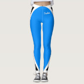 Niedlich und sexy Blau Weiß und Schwarz Leggings (Vorderseite)