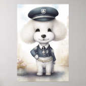 Niedlich und sonderbar: Poodle Policeman Poster (Vorne)