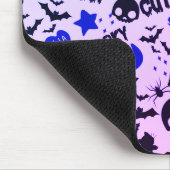 Niedlich und Spaß Lila, Blau und Schwarz Halloween Mousepad (Ecke)