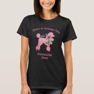 Niedlich und Spaß Pink Poodle T - Shirt