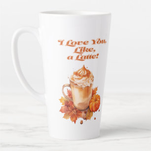 Niedlich und trendig "Ich Liebe dich, wie ein Latt Milchtasse