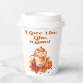 Niedlich und trendig "Ich Liebe dich, wie ein Latt Pappbecher