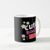Niedlich und voller Wut Lustiger Blumiger Becher Kaffeetasse (VorderseiteRechts)