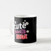 Niedlich und voller Wut Lustiger Blumiger Becher Kaffeetasse (Vorderseite Links)
