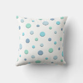 Niedlich und Whimsical Blue Polka-Dot Kissen (Rückseite)