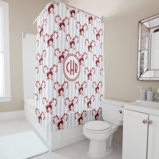 Niedlich und Whimsical Candy Cane Duschvorhang (Beispiel)
