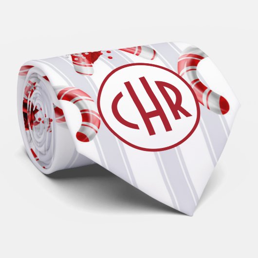 Niedlich und Whimsical Candy Cane Krawatte (Gerollt)