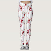 Niedlich und Whimsical Candy Cane Leggings (Vorderseite)