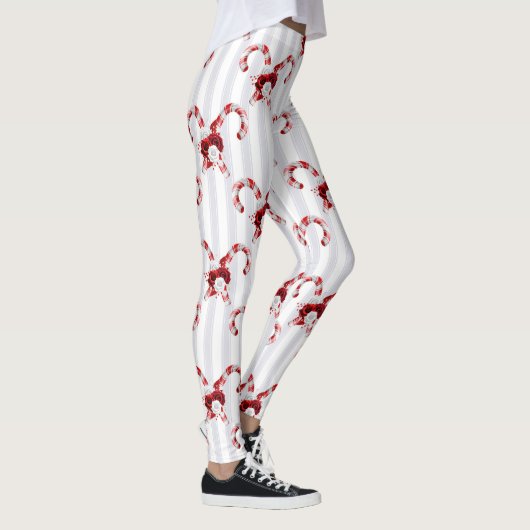 Niedlich und Whimsical Candy Cane Leggings (Rechts)