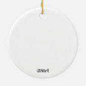 Niedlich und Whimsical Keramik Ornament (Hinten)