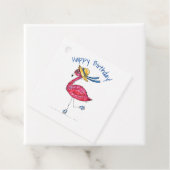 Niedlich und Whimsical Pink Flamingo auf Skaten Geschenkanhänger (Beispiel)