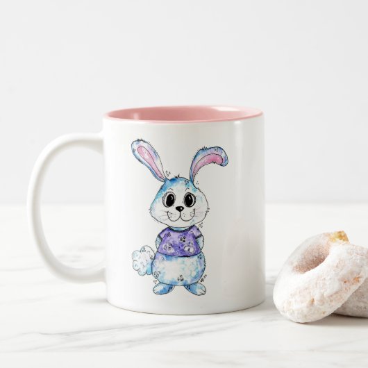 Niedlich und Whimsical Zweifarbige Tasse (Mit Donut)