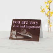 niedlich und wichtig karte (Gelbe Blume)