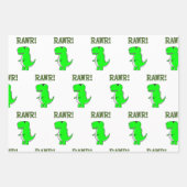 Niedlich und wütend T-Rex Dino RAWR Geschenkpapier Set (Vorderseite 2)