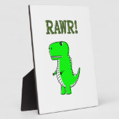 Niedlich und wütend T-Rex RAWR Fotoplatte (Seite)