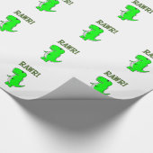 Niedlich und wütend T-Rex RAWR Geschenkpapier (Ecke)