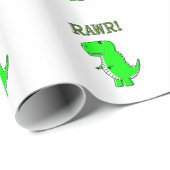 Niedlich und wütend T-Rex RAWR Geschenkpapier (Rolleneckpunkt)