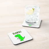 Niedlich und wütend T-Rex RAWR Getränkeuntersetzer (Rechte Seite)