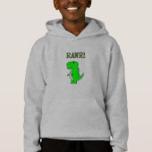 Niedlich und wütend T-Rex RAWR Hoodie (Vorderseite)