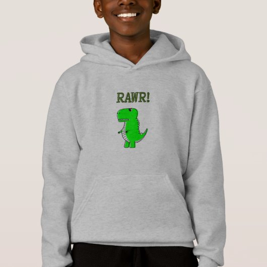 Niedlich und wütend T-Rex RAWR Hoodie (Vorderseite)