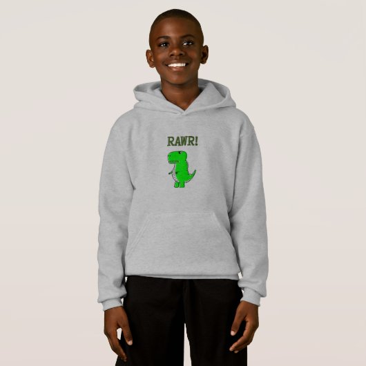 Niedlich und wütend T-Rex RAWR Hoodie (Vorne ganz)