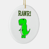 Niedlich und wütend T-Rex RAWR Keramik Ornament (Rechts)