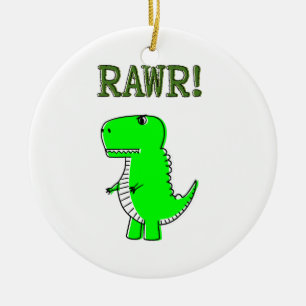Niedlich und wütend T-Rex RAWR Keramik Ornament