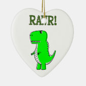 Niedlich und wütend T-Rex RAWR Keramikornament (Rechts)