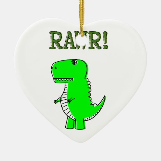 Niedlich und wütend T-Rex RAWR Keramikornament (Vorne)