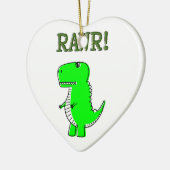 Niedlich und wütend T-Rex RAWR Keramikornament (Links)