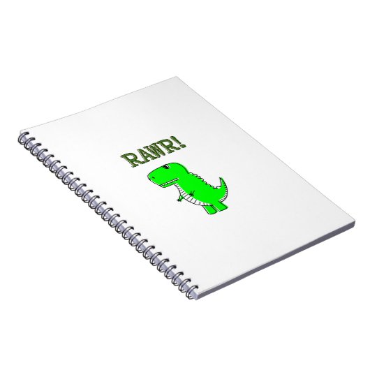 Niedlich und wütend T-Rex RAWR Notizblock (Rechte Seite)