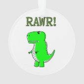 Niedlich und wütend T-Rex RAWR Ornament (Rückseite)