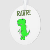 Niedlich und wütend T-Rex RAWR Ornament (Vorderseite)