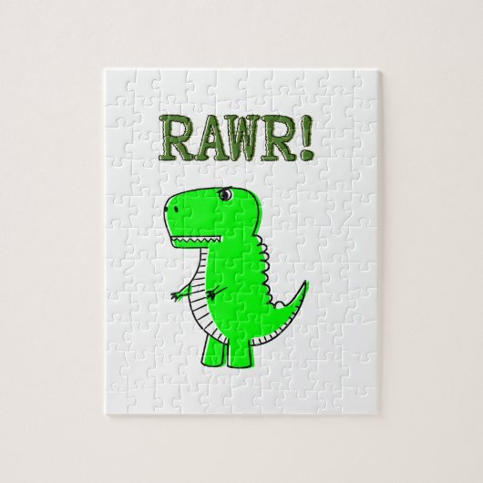 Niedlich und wütend T-Rex RAWR Puzzle (Vertikal)