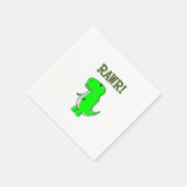 Niedlich und wütend T-Rex RAWR Serviette (Ecke)