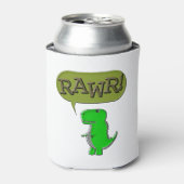 Niedlich und wütend Toy Dinosaurier Dosenkühler (Kanne Vorderseite)