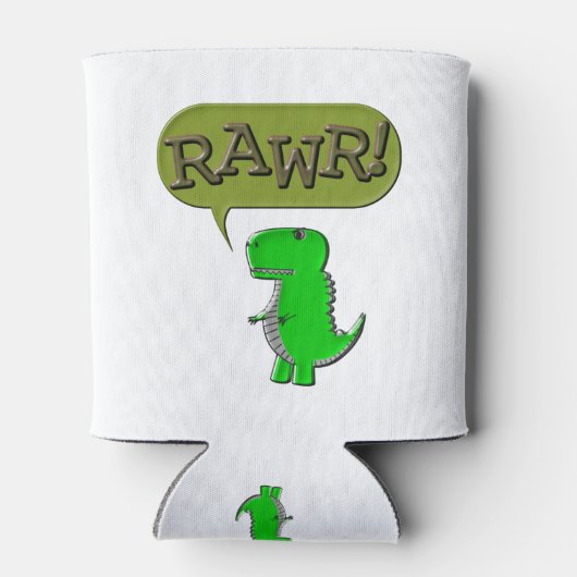 Niedlich und wütend Toy Dinosaurier Dosenkühler (Rückseite)
