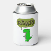 Niedlich und wütend Toy Dinosaurier Dosenkühler (Kanne Rückseite)
