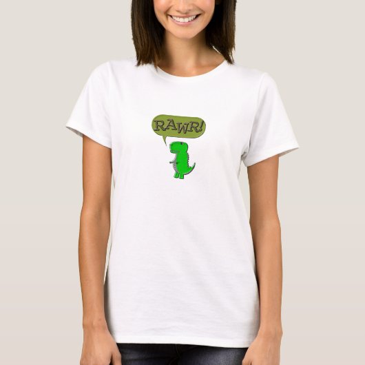 Niedlich und wütend Toy Dinosaurier T-Shirt (Vorderseite)