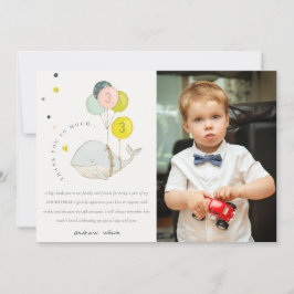 Niedlich Underwater Balloon Whale Foto Kindergebur Dankeskarte