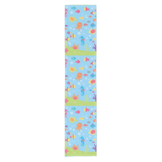 Niedlich Underwater Scene.ai Kurzer Tischläufer (Vorderseite)