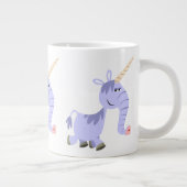 Niedlich Ungewöhnliche Cartoon Unicorn Jumbo Tasse (Rechts)