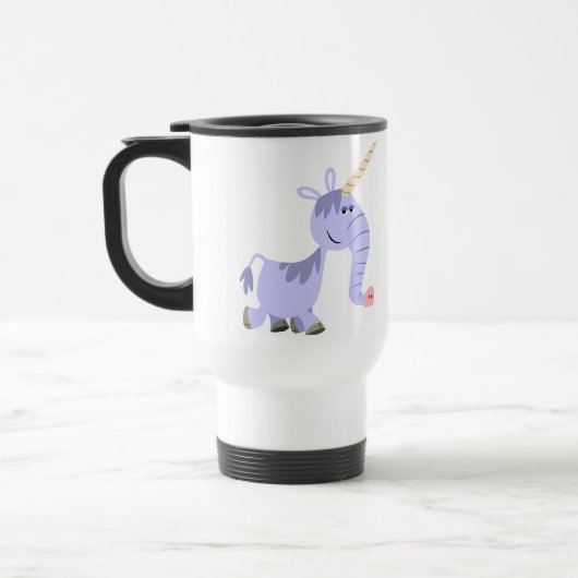 Niedlich Ungewöhnliche Cartoon Unicorn Tasse (Links)
