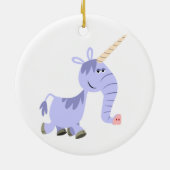 Niedlich Ungewöhnlicher Cartoon Einhorn Ornament (Hinten)