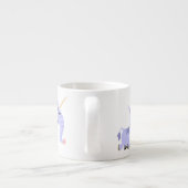 Niedlich Ungewöhnlicher Cartoon Unicorn Espresso T Espressotasse (Rückseite)